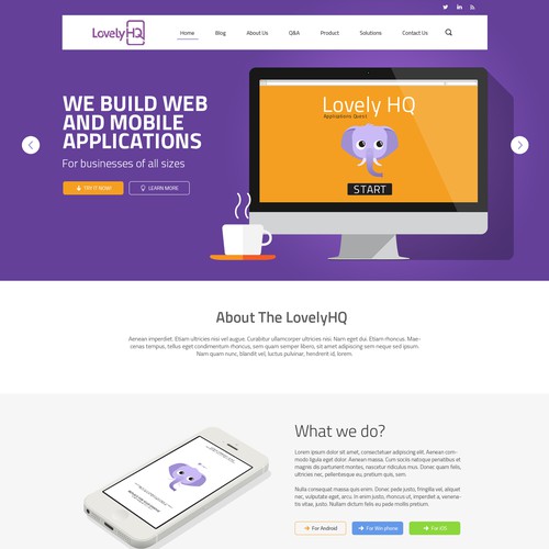 Flat web design