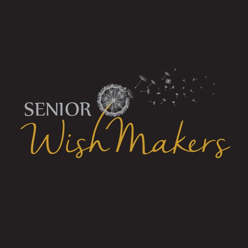 Bold logo for Senior Wish Makers (Non-profit)