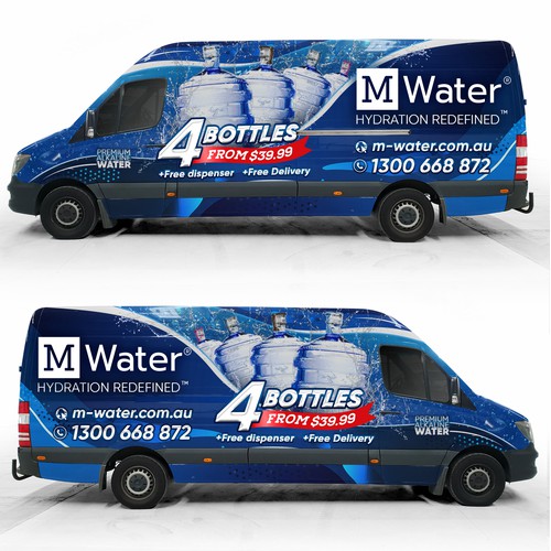 Water Delivery Van Wrap