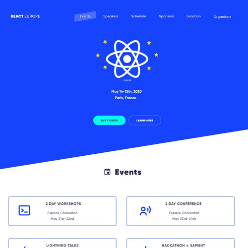 React-Europe Conference Website Design.