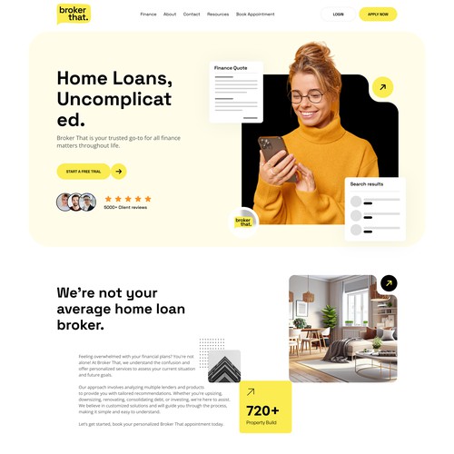 broker that landing page design