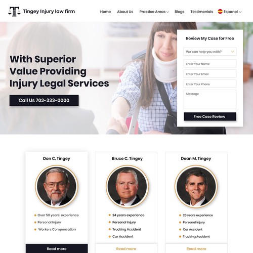 Legal services Home page design