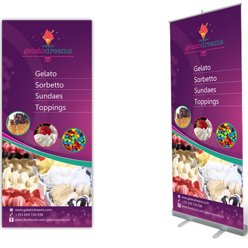 Help Gelato Dreams create roll-up banner