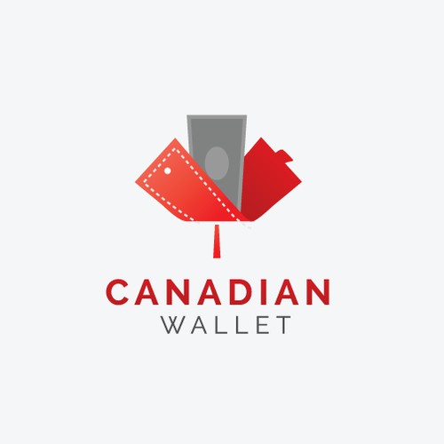 Create a very elegant but simple Canadian Wallet logo.