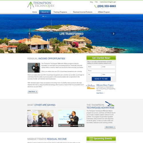 Website: generate significant passive residual income