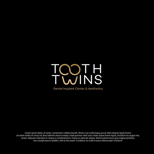 logo concept for tooth twins
