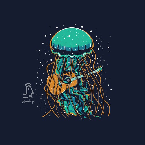 jellyfish music dancing T-SHIRT