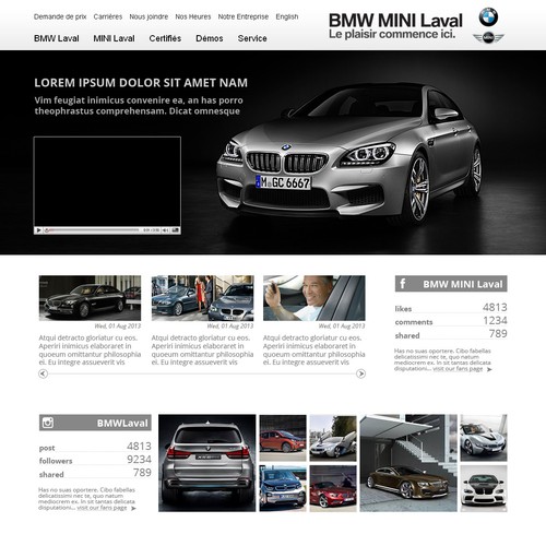 Create the next landing page for BMW Laval