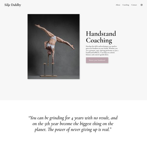 Silje Dahlby - Handstand Coach