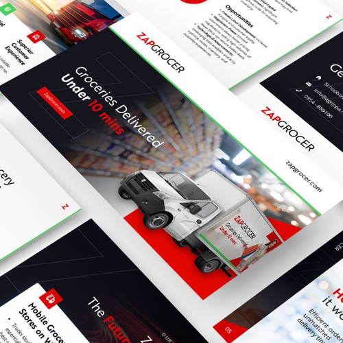 Pitch deck for grocery startup