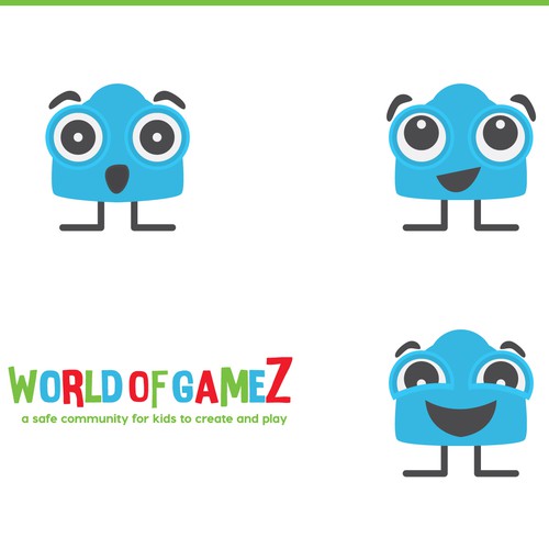 Vibrant character for kids gaming site.