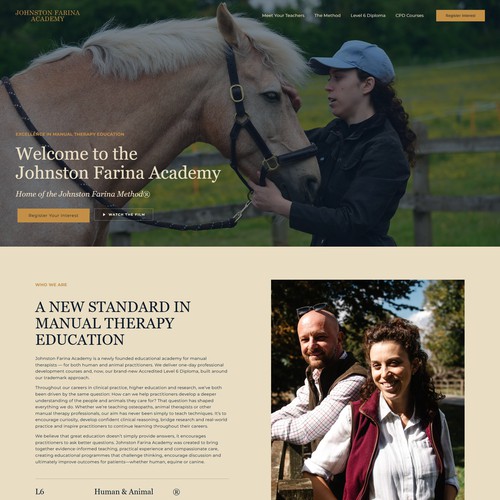 Brand Identity & Website for an Equine Manual Therapy Diploma Academy