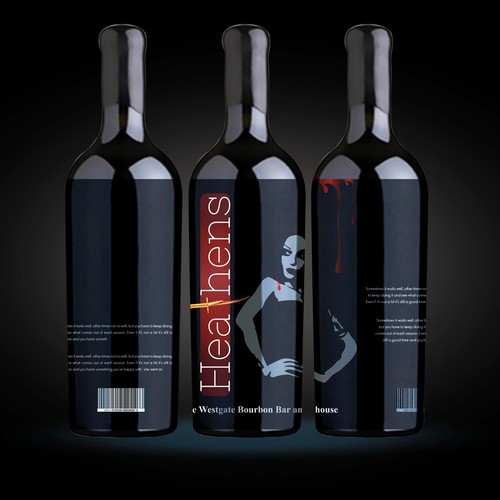 Label design for Wine Label Heathens
