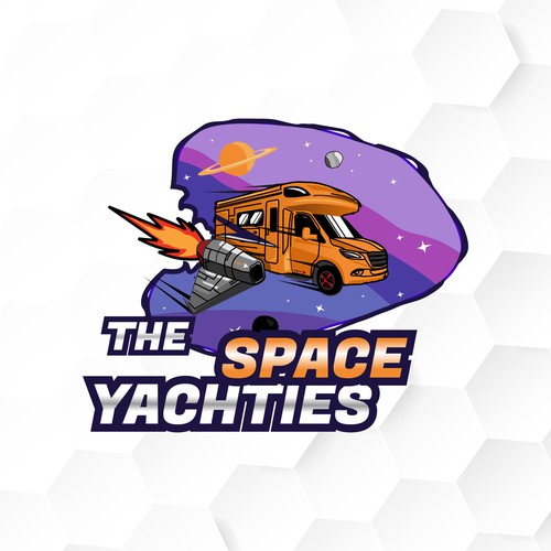 Illustration logo concept for The Space Yachties