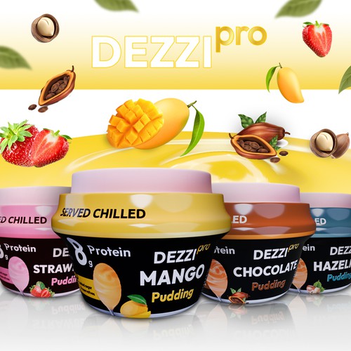Pudding branding and Packaging