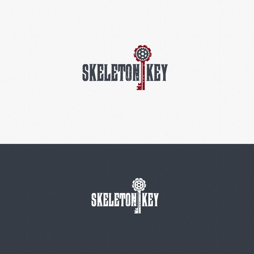 Steampunk feel logo for Skeleton key house