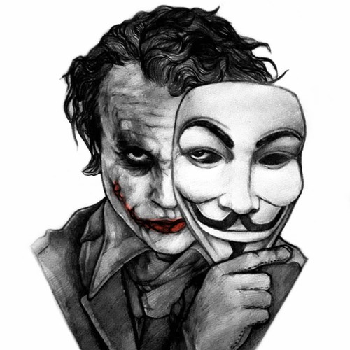 Anonymous Joker tattoo