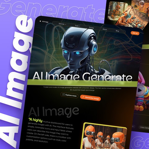 AI Image Generate Web Design