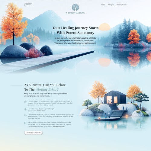 The Parent Sanctuary website design