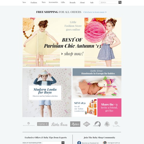 Guarantee - Help create beautiful design for our Baby Shop