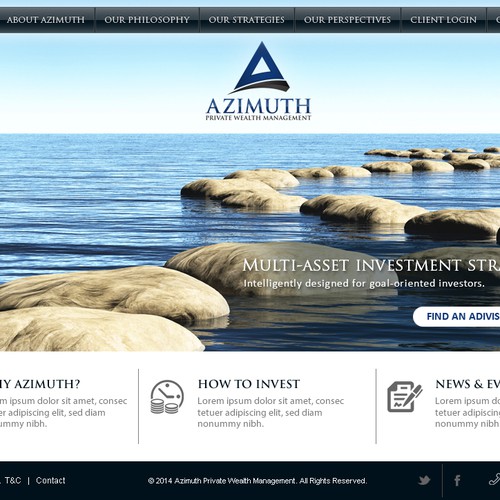 Create a webpage for a prestigious private wealth management firm.