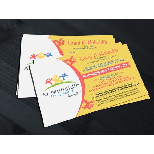 * Prize guaranteed * Al Muhaidib Retreat invitation template