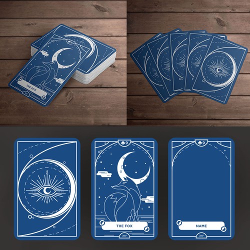 Mystic minimal design for tarot deck