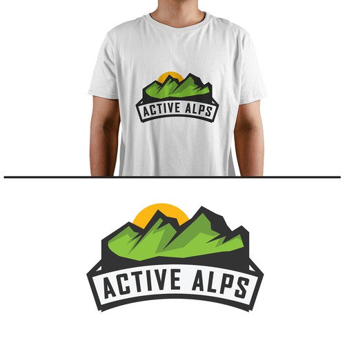 Logo concept for alps view