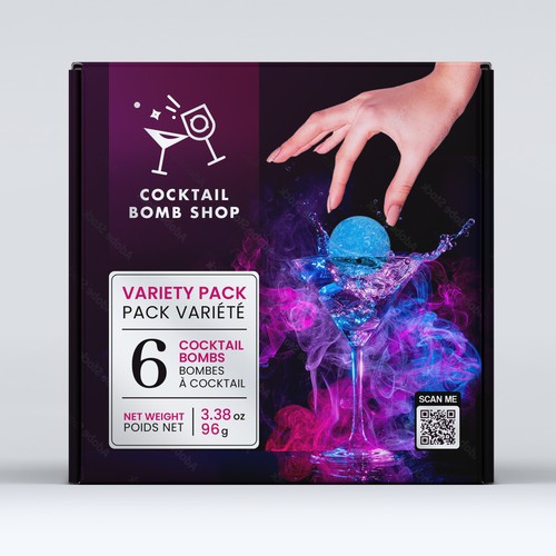 Packaging Design for Cocktail Bomb Shop
