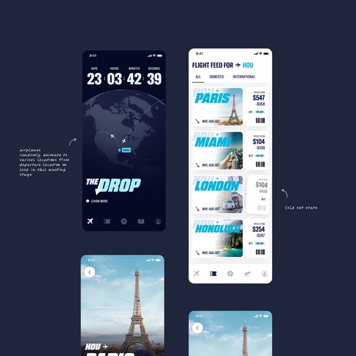 Modern, Bold Design for a Fun Travel App