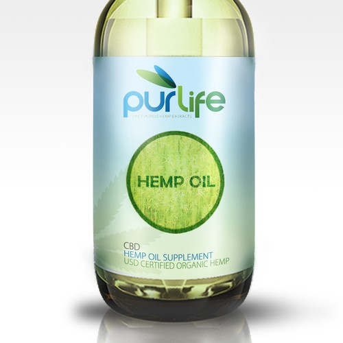 Label design for organic hemp oil
