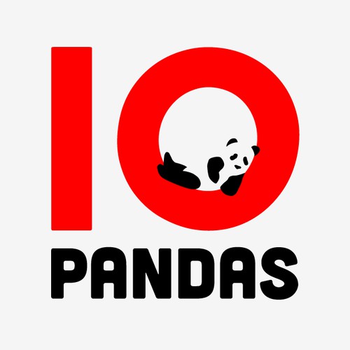 Create the next logo for 10 Pandas