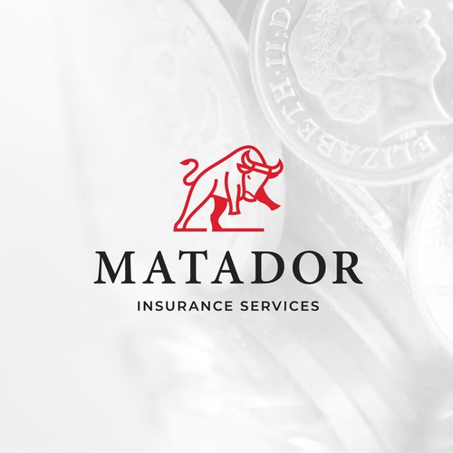 Lineart logo concept for Matador Insurance Services