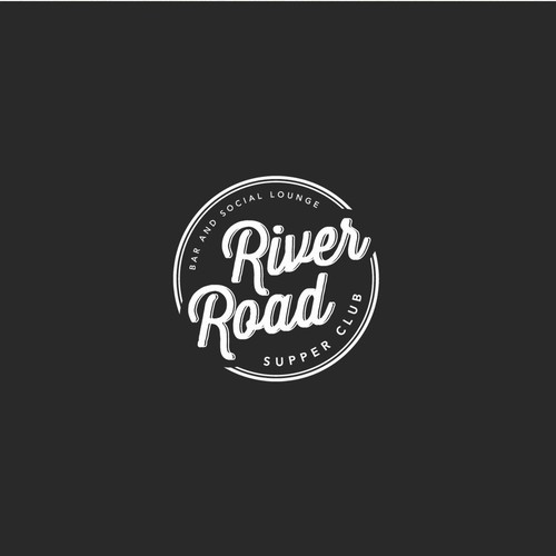 Logo design for "River Road" - supper club. 