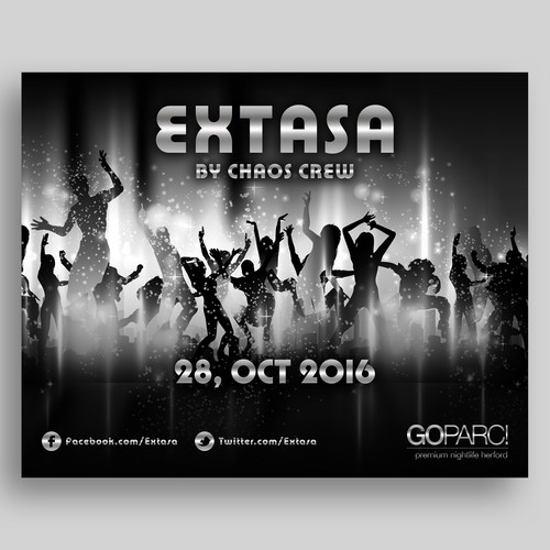 TRENDY PARTY FLYER FOR THE PARTYNAME "EXTASA"