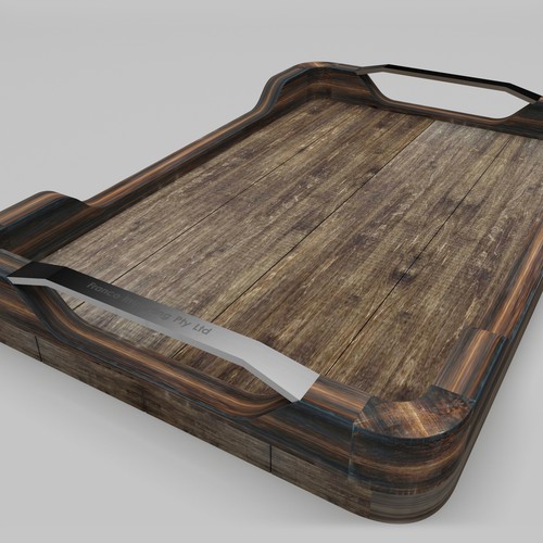 A rustic coffee table tray product design