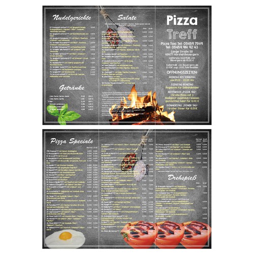 Pizza Treff Menu