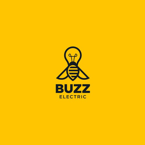 Create a logo for Buzz Electric with a bee and a lightning bolt!
