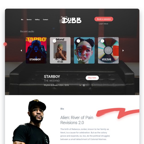 Create Website For Audio Engineer (Mixed By Dubb)