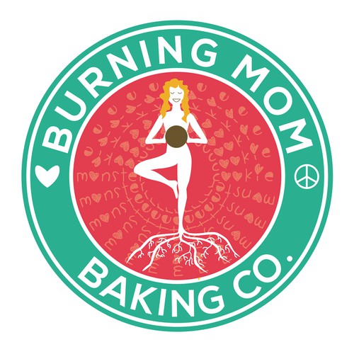 Circular Cookie Package/Logo for Burning Mom Baking Company!!