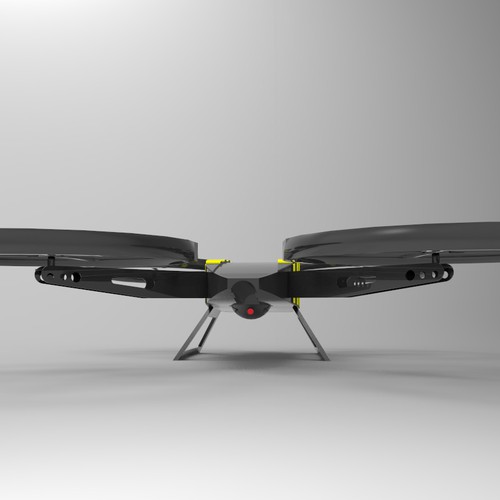 Create a concept design for an industrial drone / quadcopter