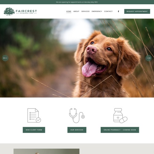 Squarespace Website for Faircrest Veterinary Care