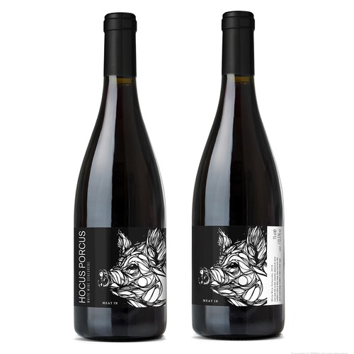 Wine label for Butcher market