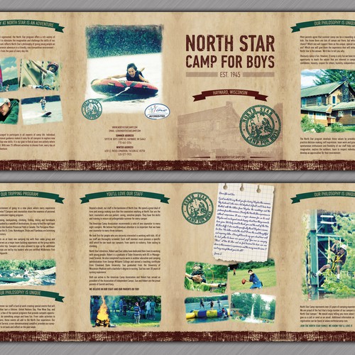 brochure design for North Star Camp for Boys