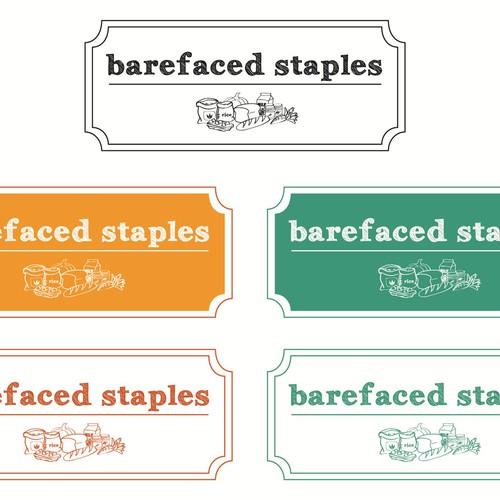 Logo for barefaced staples