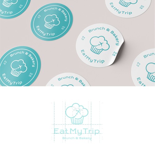 logo for cafe, brunch & bakery