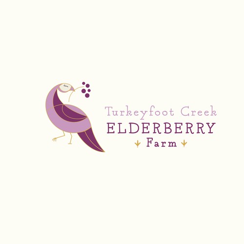 Elderberry farm logo depicting a turkey 