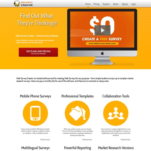 New website design wanted for www.websurveycreator.com