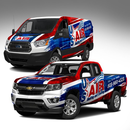 Bold and eyecatching vehicle wrap design