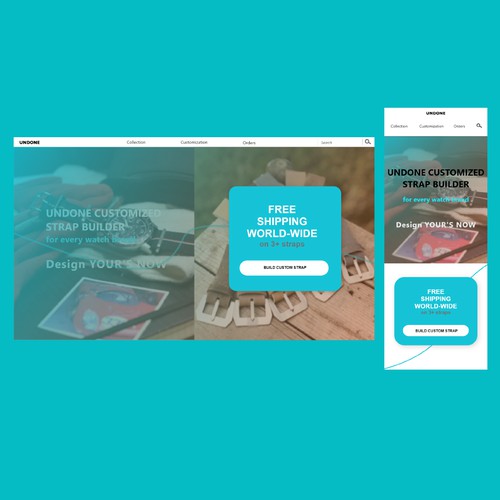 Landing page for web and mobile